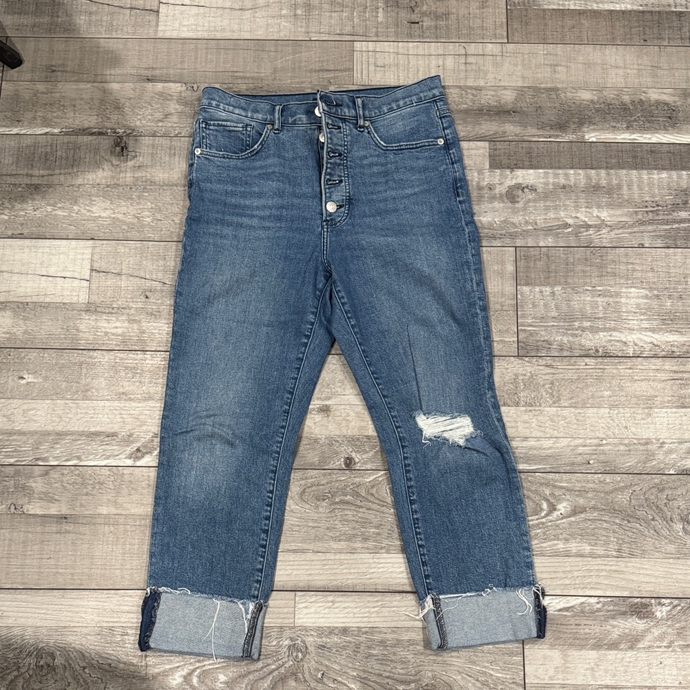 EXPRESS Slim Ankle High-Rise Button Up Jeans size 8R